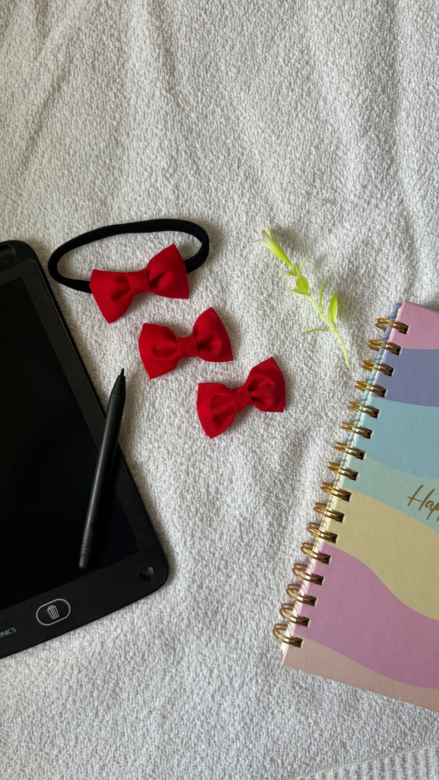 Softest mini bow headband & a pair of mini bow clips.